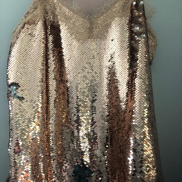 Nine West rose gold sequence (flip)cami - Picture 2 of 4
